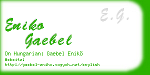 eniko gaebel business card